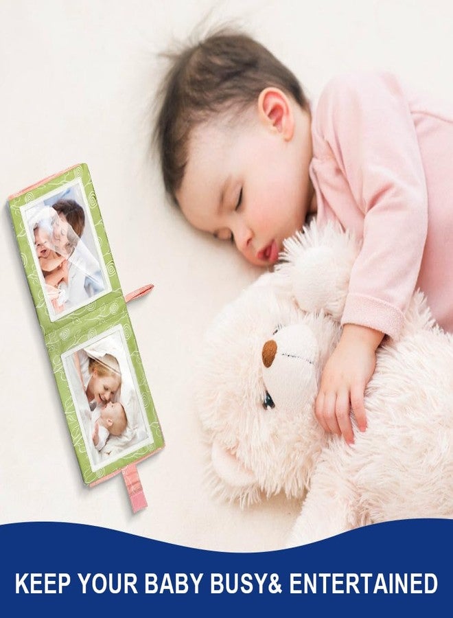 Amzoya Baby Soft Photo Albums My First Family Album Soft Cloth Baby Photo Book My First Family Photo Album -Soft Cloth,Baby Safe,Holds 4x6 Photo Album (Pink) - Image 5
